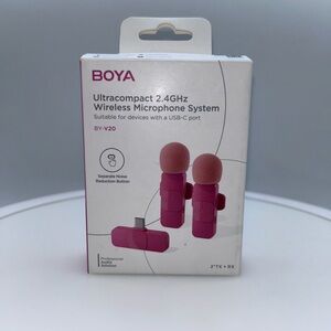 Boya Wireless Microphone System in Pink